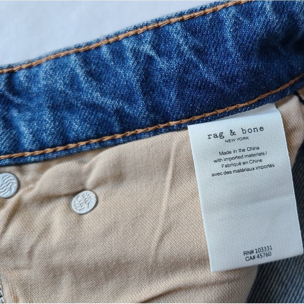 Rag & Bone Rosa Mid-Rise Ankle Boyfriend Clean Mick Blue Jeans Womens Sz 24 EUC - Picture 12 of 16